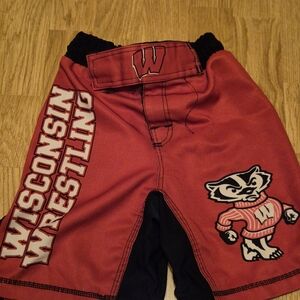 Wisconsin Wrestling Kids Red Shorts